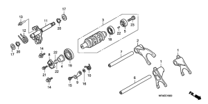 CBF1000 Вилка переключения передач