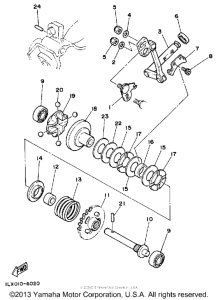 YZ125U Регулятор,вед .звезда