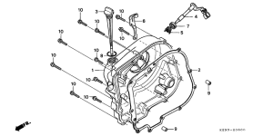 CMX250C Крышка картера правая