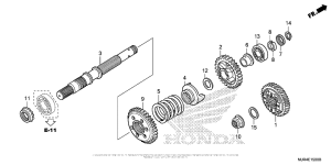 GL1800C Вал ведущий