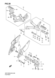 GSF1200S Подножки