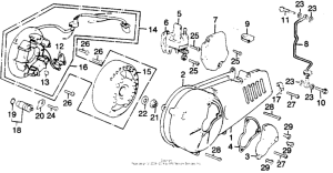 MT250 Left crankcase cover + alternator + oil pump