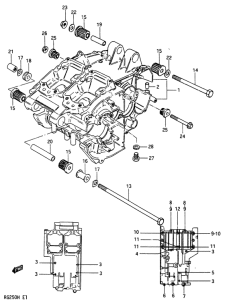RG250 Картер двигателя