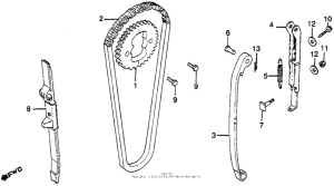 CM450 Cam chain + tensioner