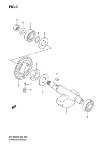 DR-Z250 Балансир кривошипа