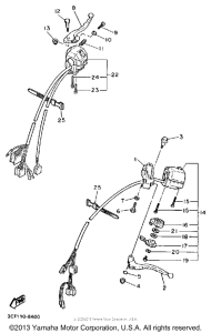 XV1100WC Рулевые переключатели