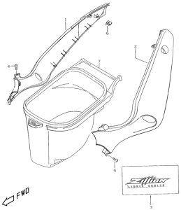 UX50 Обтекатель задний