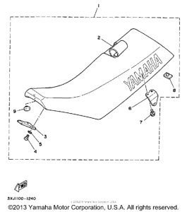 WR250Z Сиденье