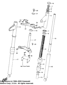 KE100 Вилка передней оси