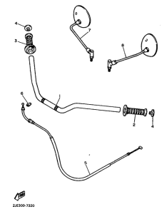FZX750 Steering handle. cable