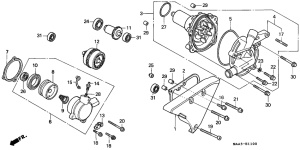 VT1100C Водяная помпа