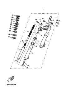 XN125 Вилка передней оси