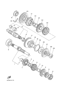 YZF1000R Трансмиссия