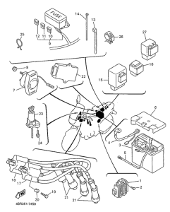 XJ600S Электрика 1