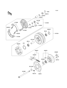 BJ250 Заднее колесо и цепь