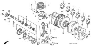 CB1300S (ABS) Crankshaft / piston