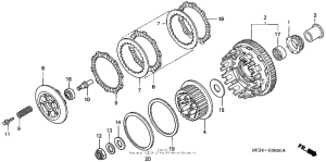 CBR900RE Сцепление