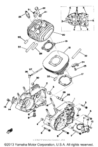 YZ125X Crankcase cylinder