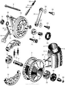 CM91 Переднее колесо