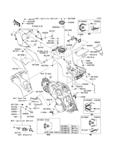 ZX1400 Топливный бак