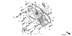  Крышка картера правая