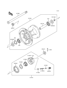 KDX125 Front hub(kdx125-b3)