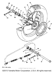 YZ125B Переднее колесо