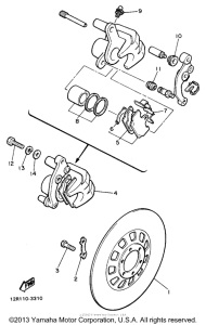 XS400J Front brake-caliper