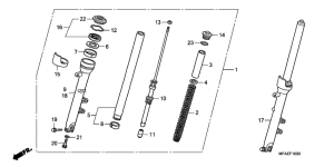 CBF1000 Вилка передней оси