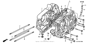 CRF70F Картер двигателя