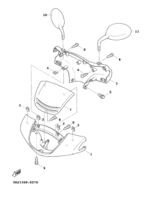 XC125FI Обтекатель 1