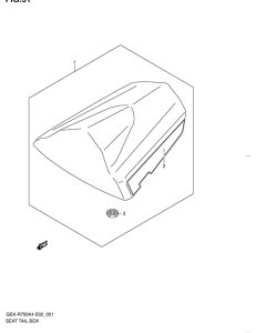 GSX-R750 Seat tail box