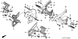VFR800 (ABS) Подножки
