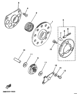 TDR125 Муфта стартера