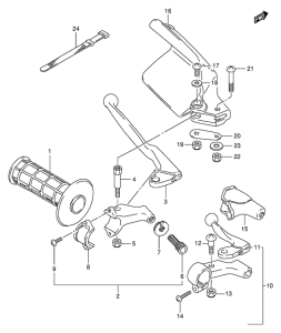DR350 Рычаг сцепления