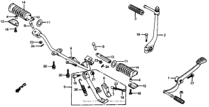 C70 Step + kick starter arm + change pedal