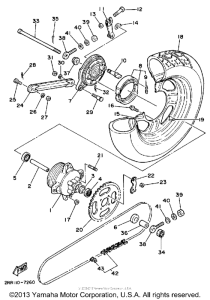 YSR50B Переднее колесо