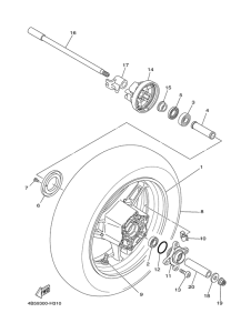XP500A Переднее колесо