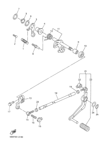 YZF-R6 Вал переключения