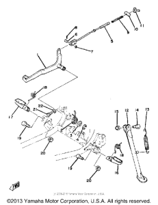 YZ100G Подножки