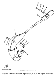 YZ125J Выхлопная система