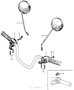 CT90 Horn + turn signal switch