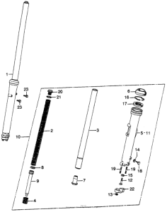 CB360 Передняя вилка