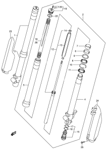 RM85 Демпфер передней вилки