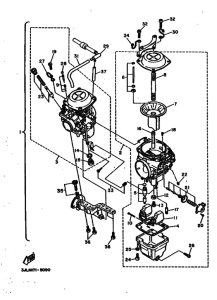XV1100 XV1100G Carburetor assy