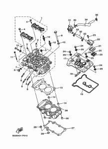 YZF-R3A シリンダヘツド