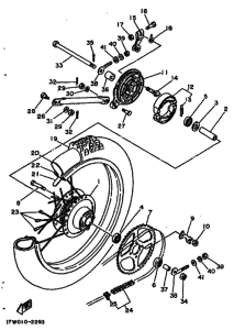 DT50LC DT50B Rear wheel complete assy