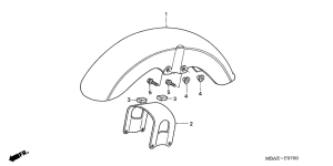 VT750C Переднее крыло