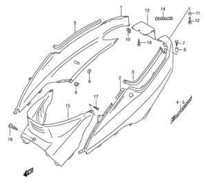 AN250 Обтекатель задний
