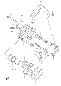 DR350 Задний суппорт